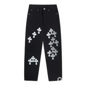 Vaqueros de mezclilla con Cross Patches de Chrome Hearts