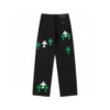 Vaqueros de mezclilla con parches de Chrome Hearts en verde y blanco Vaqueros de mezclilla con parches de Chrome Hearts en verde y blanco