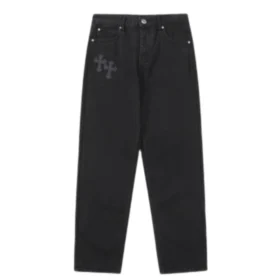 Vaqueros desgastados con cruz de Chrome Hearts Vaqueros desgastados con cruz de Chrome Hearts